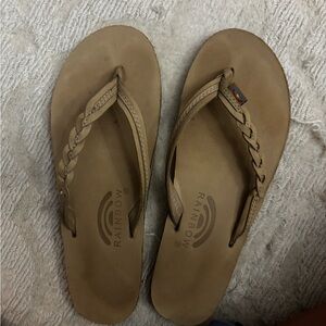 Rainbow flirty braidy women's sandals